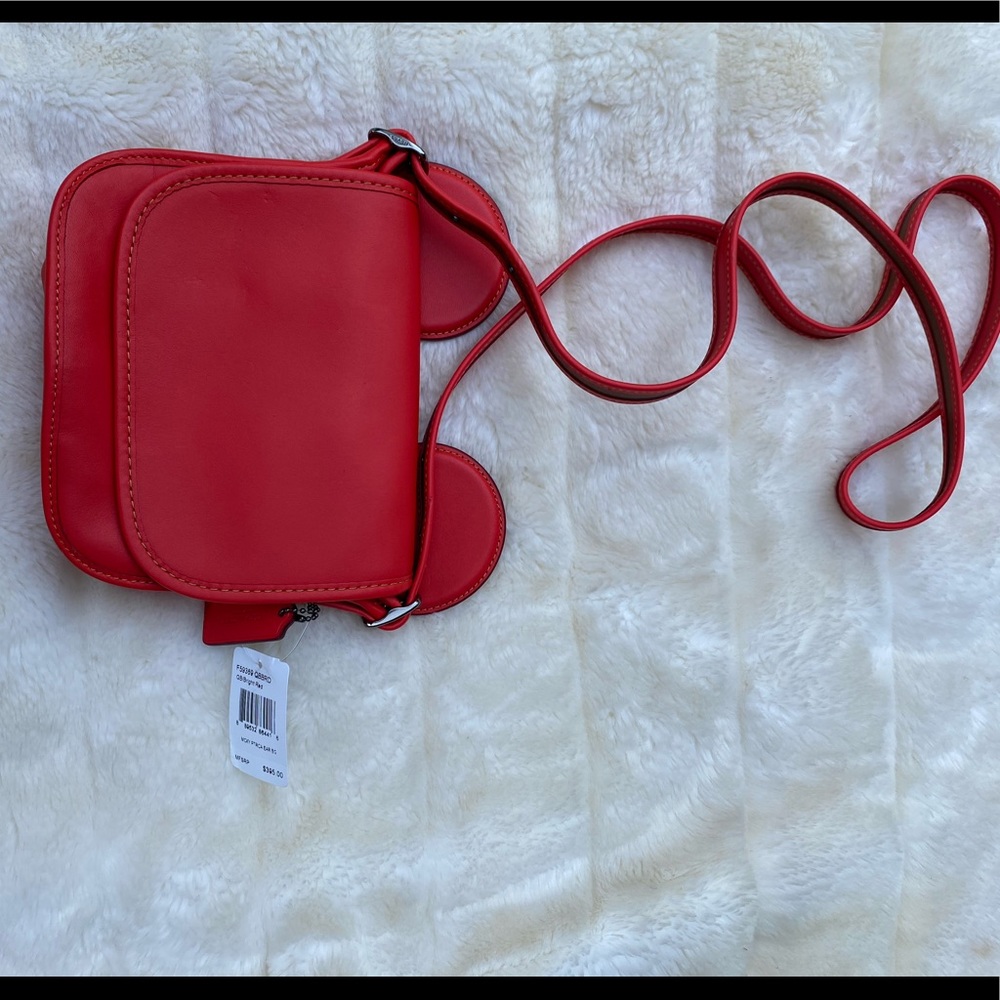 COACH Disney X Crossbody Bag W/Ears in RED Scarce